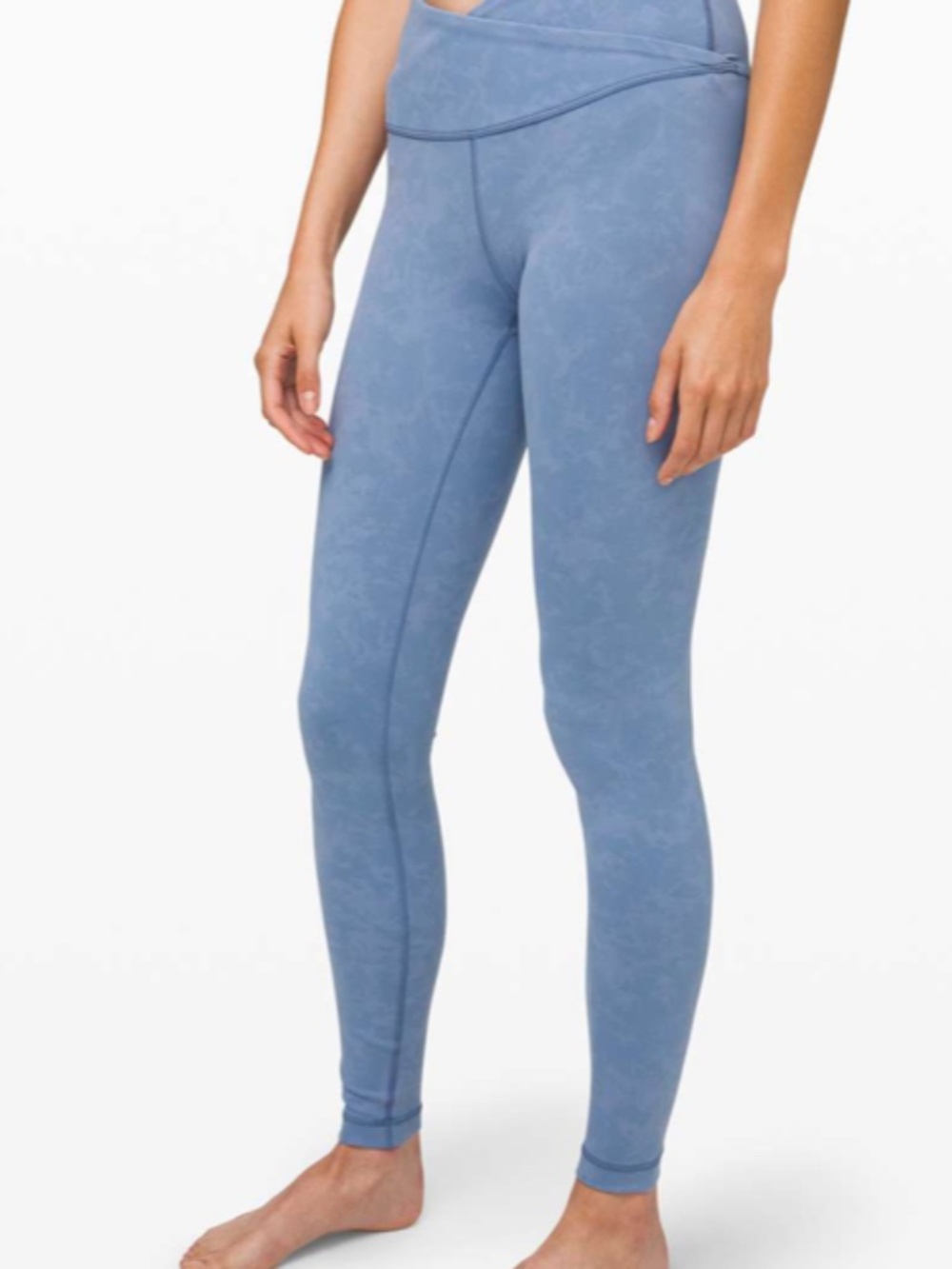 Lululemon Always On High-Rise Tight 28" Sky Wash Print Tempest Blue Size 12